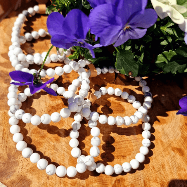 Howlite Matt 6mm Beaded Bracelet