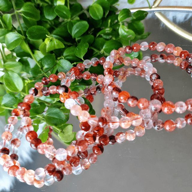 Fire Quartz 6mm beaded bracelet 