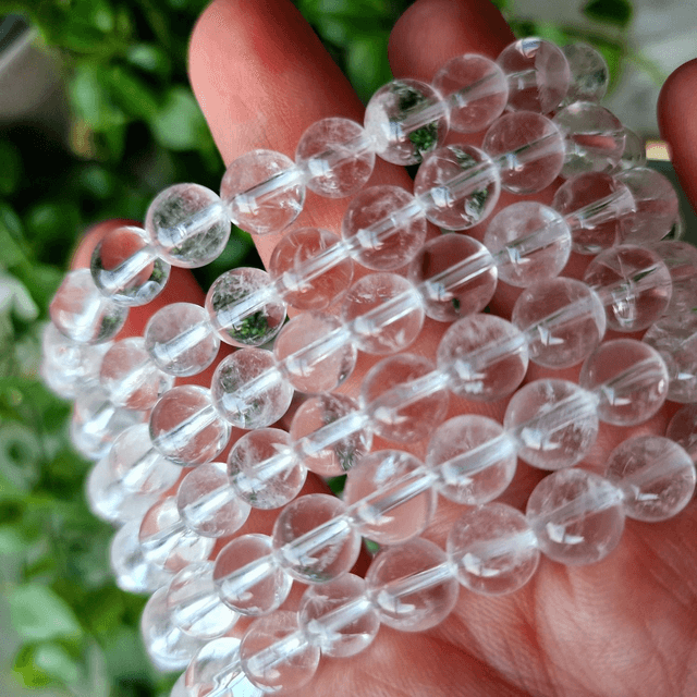 Clear quartz 8mm beaded bracelet 