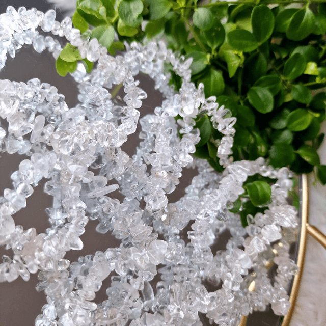 Clear quartz chip bracelet 