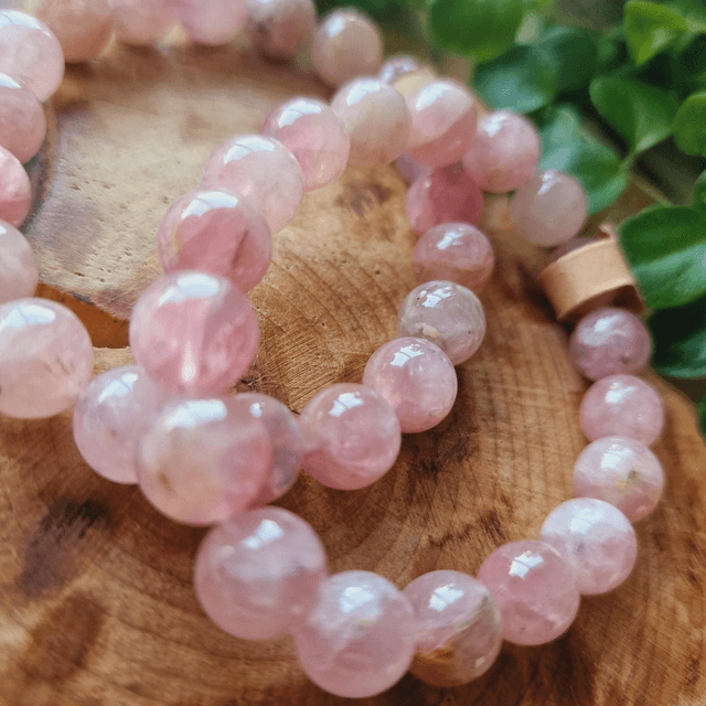 Madagascan Rose Quartz 10mm Beaded Bracelet 
