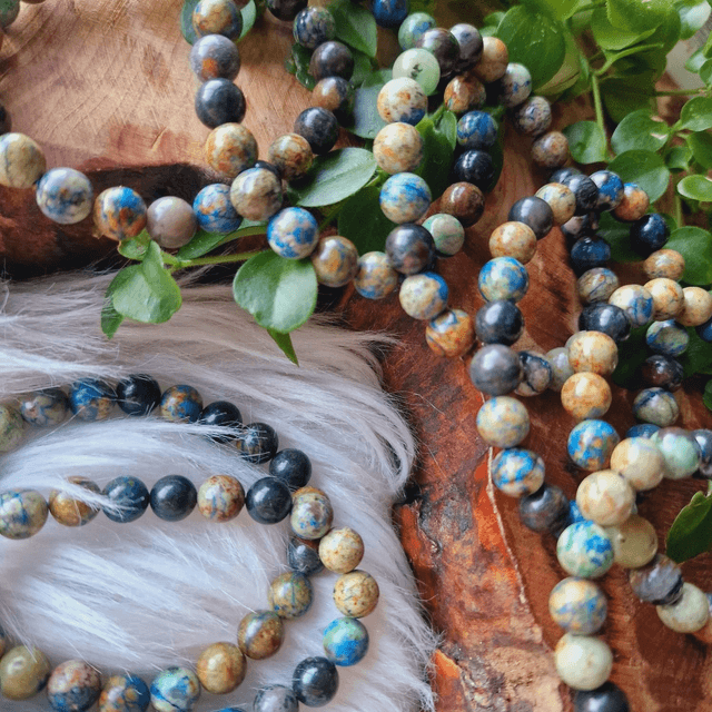 Azurite beaded bracelet 