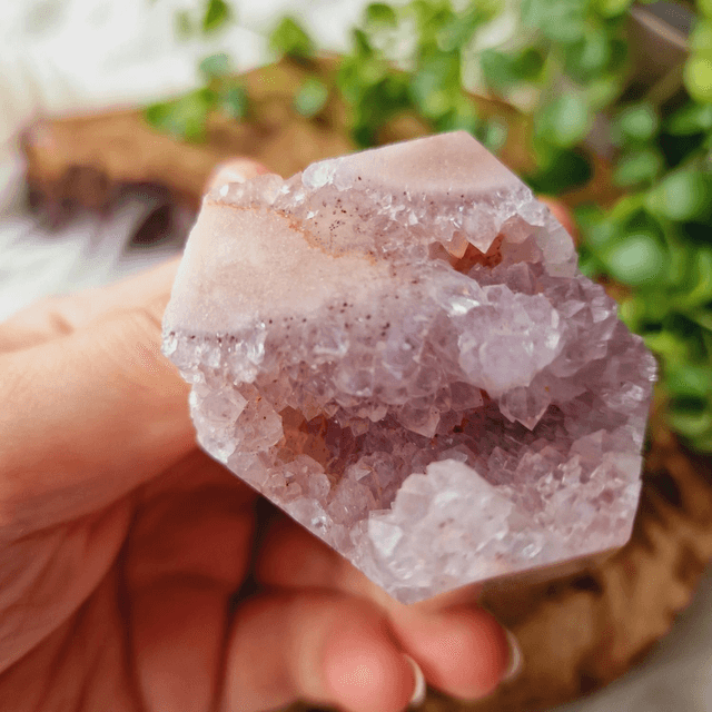 Pink Amethyst and Amethyst Freeform 