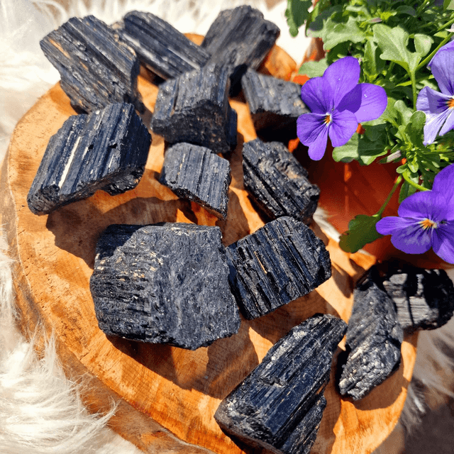 Black Tourmaline Raw Chunks 