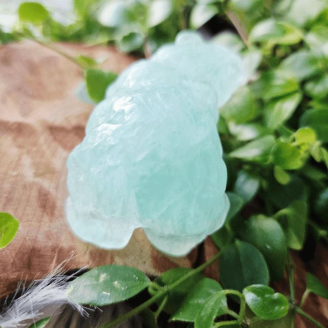 Green Fluorite bear 