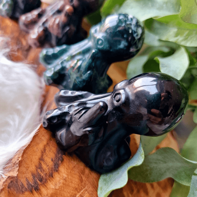 Sweary Octopus crystal carving 