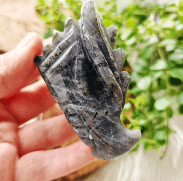 Labradorite dragon skull