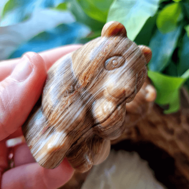 Chocolate Calcite Panda Bear 
