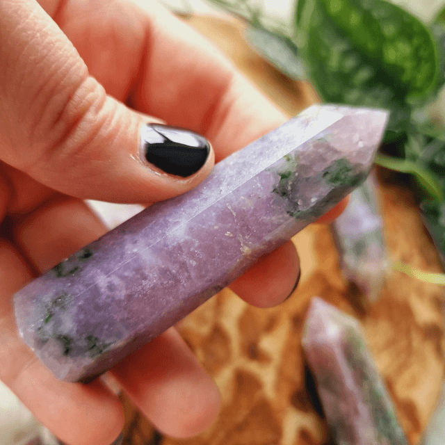 Pink And Green Tourmaline Points 