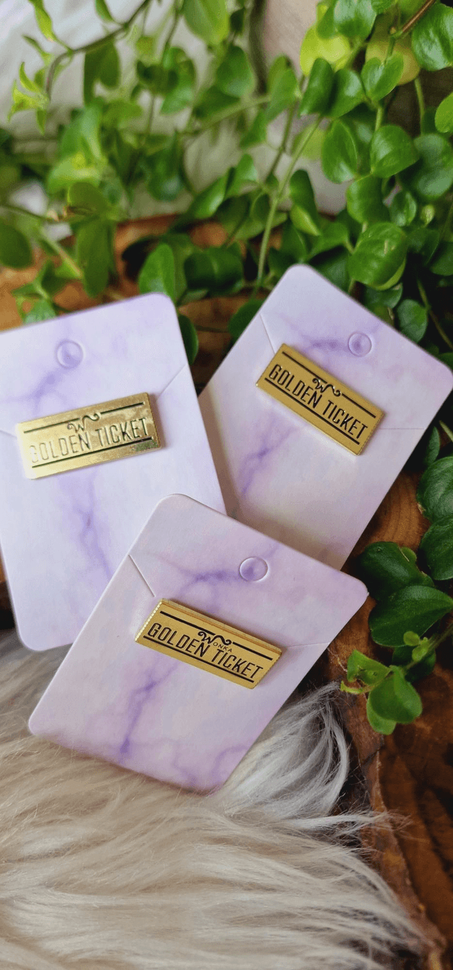 Wonka Golden Ticket Pin Badge 