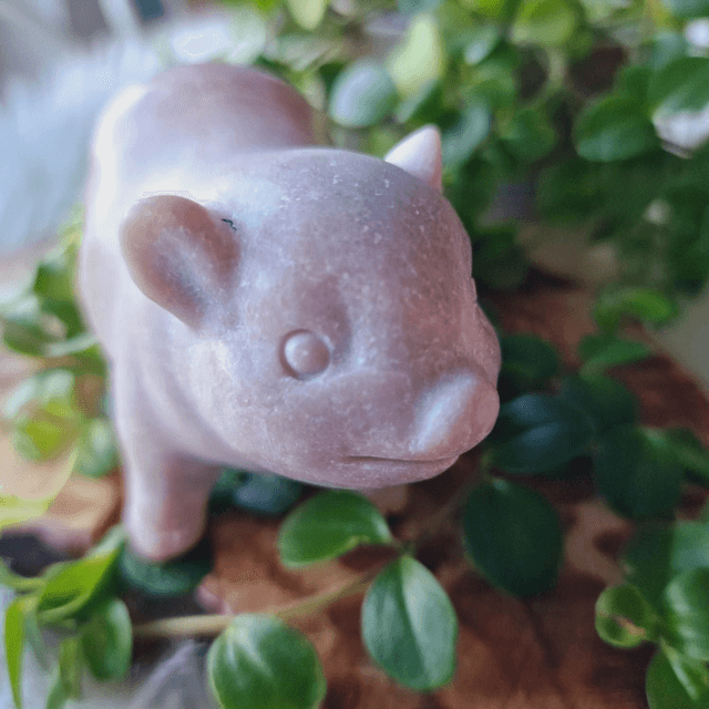 Pink Opal Pig Polished 