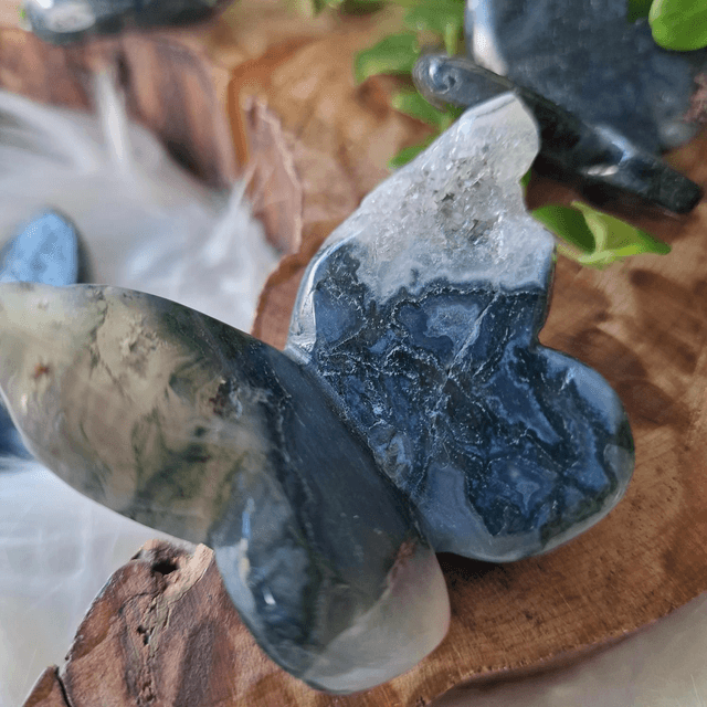 Moss agate Butterfly 