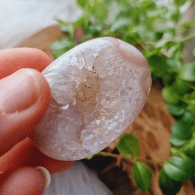 Pink Amethyst Palm With Druzy 
