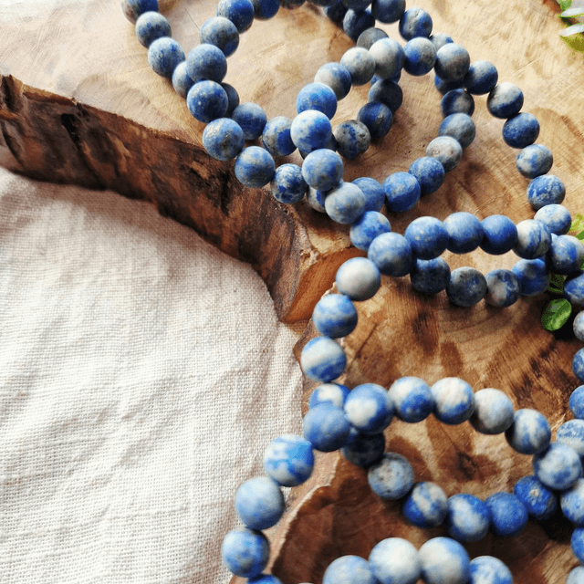 Matt Lapis Lazuli 8mm beaded bracelet 