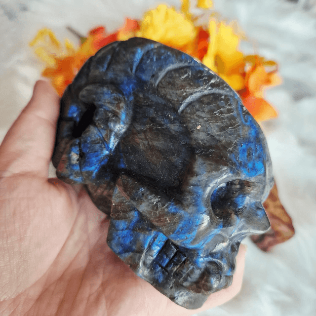 Labradorite ram skull 1100g 
