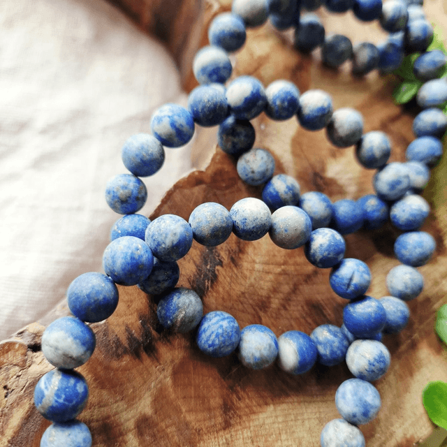 Matt Lapis Lazuli 8mm beaded bracelet 