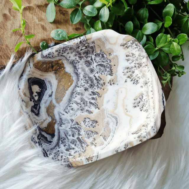 Dendritic Calcite Bowl 