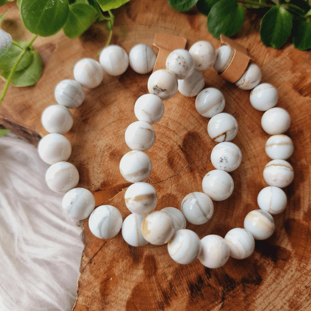 Ocean Agate 10mm Beaded Bracelet 