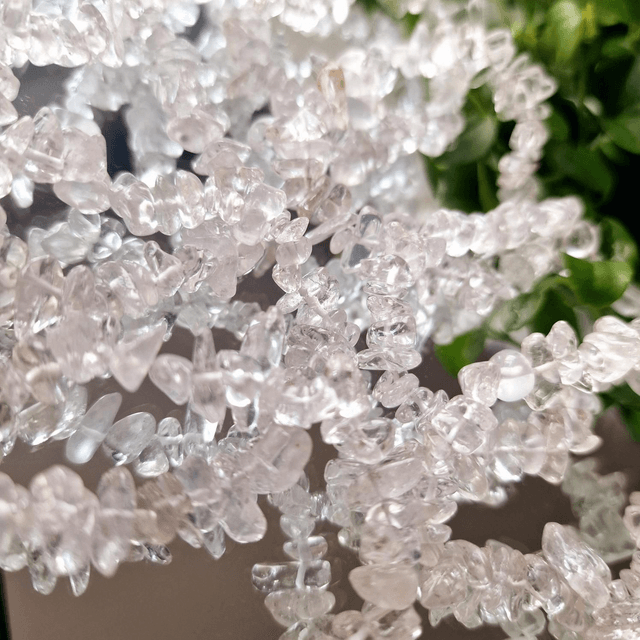Clear quartz chip bracelet 
