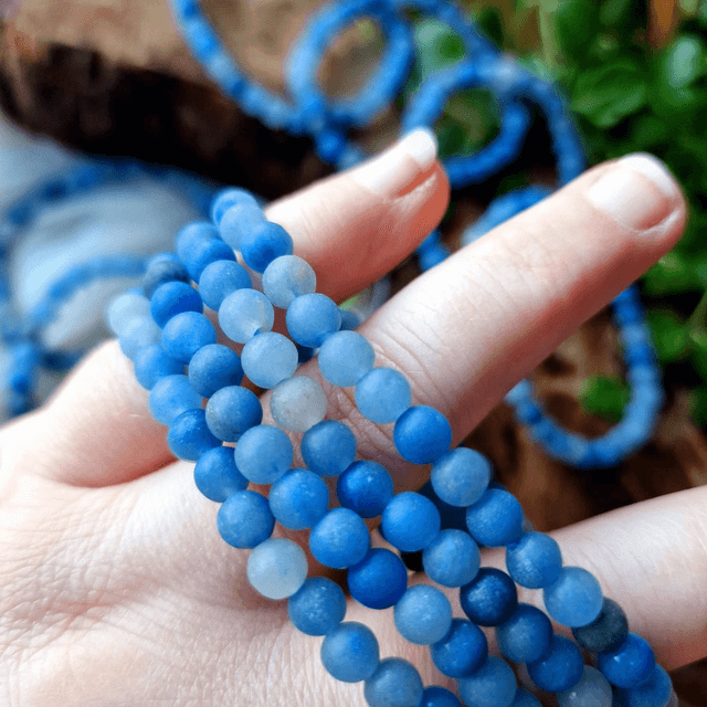 Blue Aventurine 6mm Beaded Bracelet 