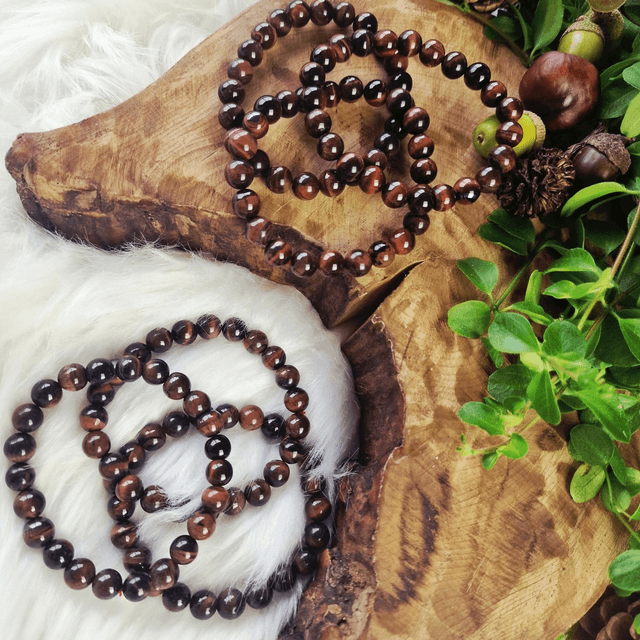 Red Tigers eye 8mm beaded bracelet 