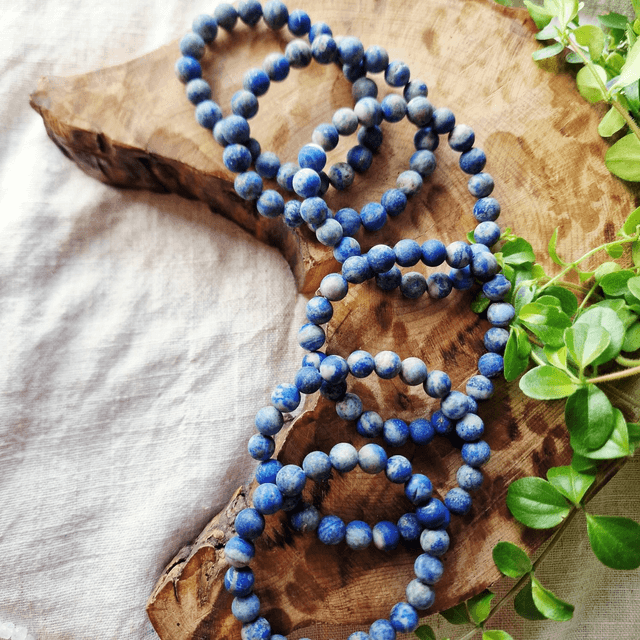 Matt Lapis Lazuli 8mm beaded bracelet 