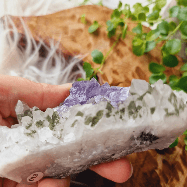 Fluorite and Chlorinated Quartz Cluster 262g