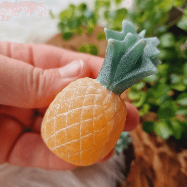 Green Aventurine and Orange Calcite Pineapple