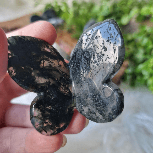 Moss agate Butterfly 