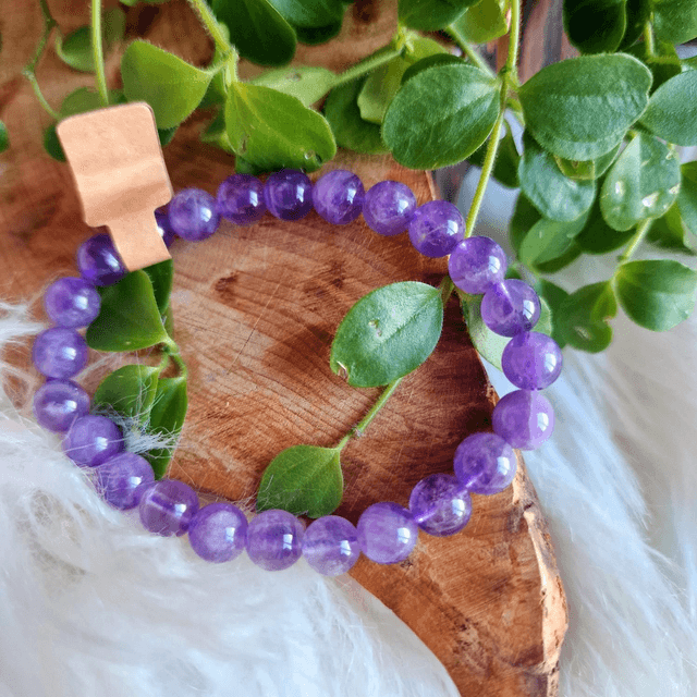 Amethyst high quality 8mm beaded bracelet 
