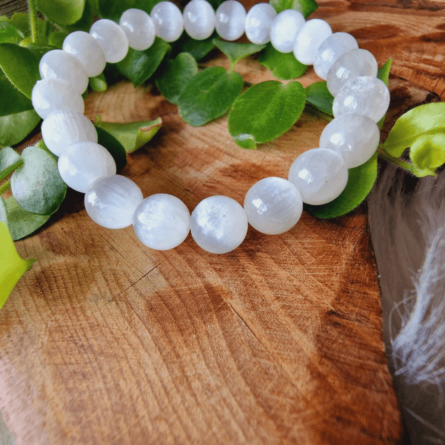 Selenite Beaded Bracelet 