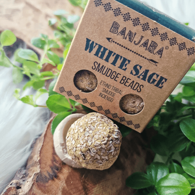 Banjara White Sage Smudge Beads 