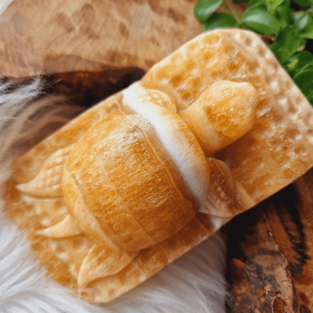 Orange Calcite Hangcarved Turtle Carving 440g