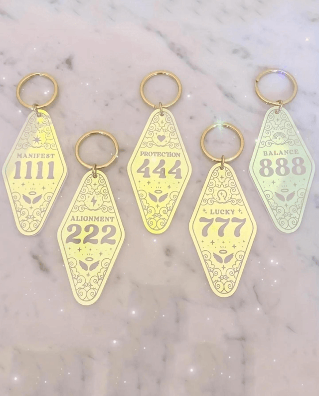 Angel Number Keyring 