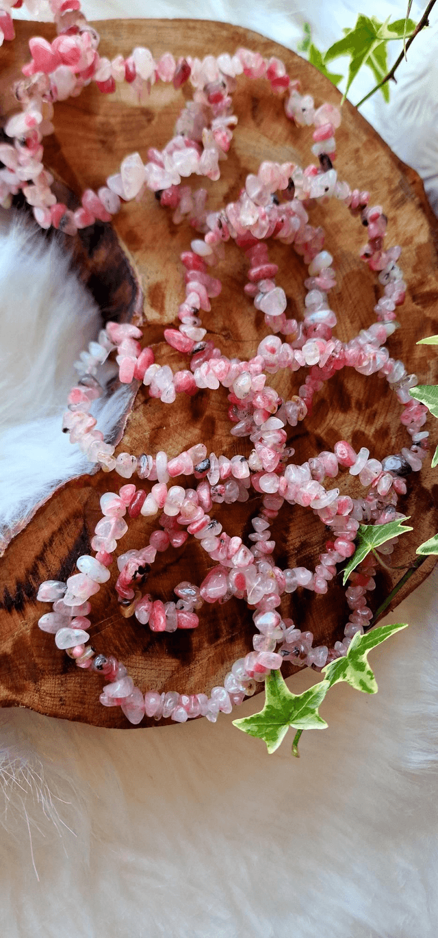 Sakura Rain Rhodonite Chip Bracelet 