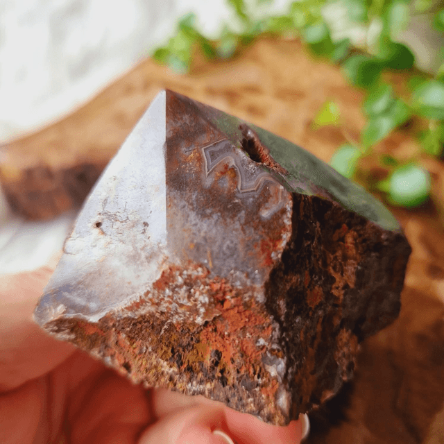 Crazy Lace Agate Part Raw Part Polished Energy Point 304g