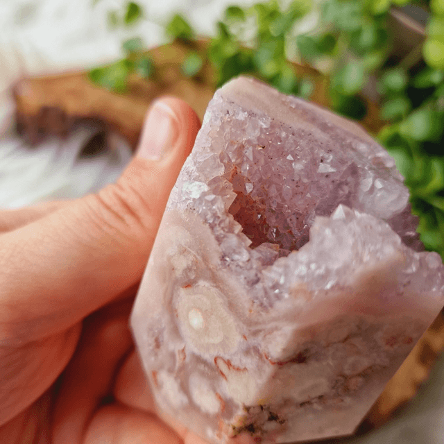 Pink Amethyst and Amethyst Freeform 