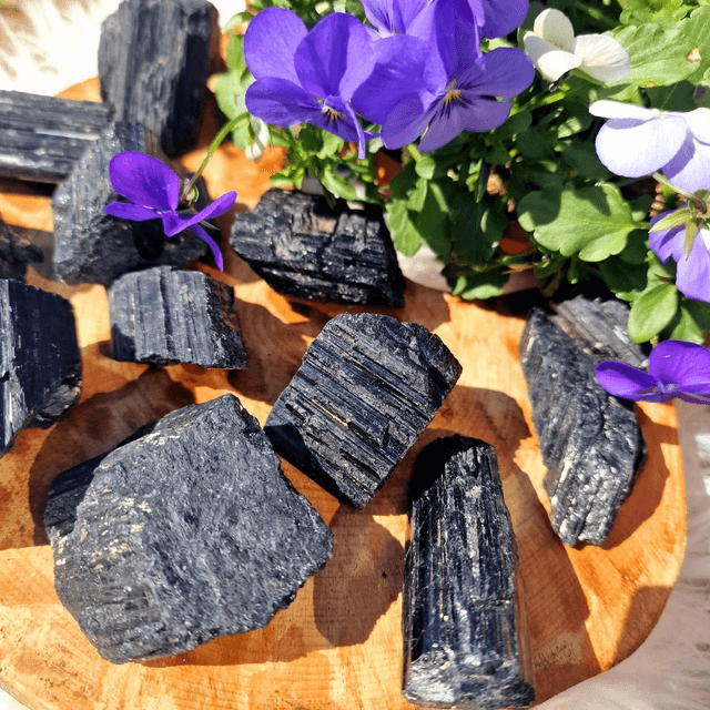Black Tourmaline Raw Chunks 