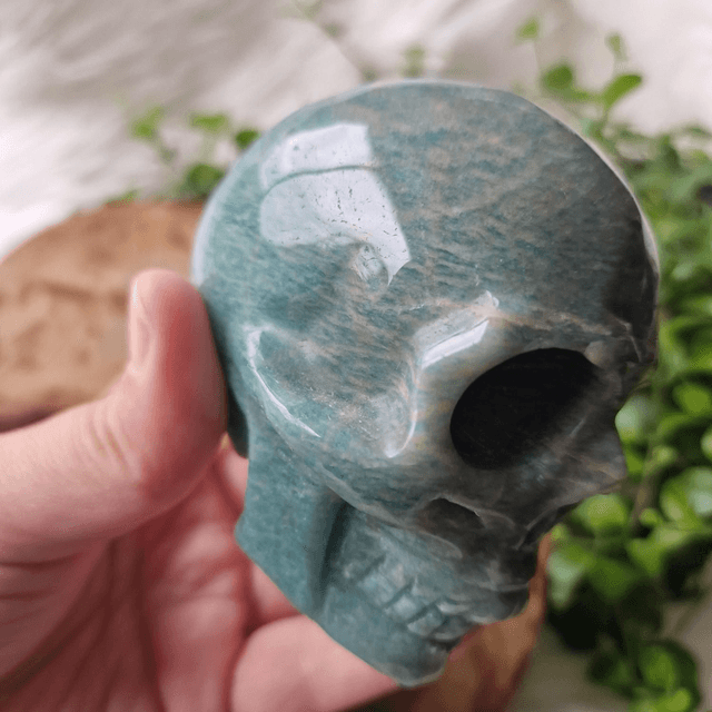 Amazonite skull 
