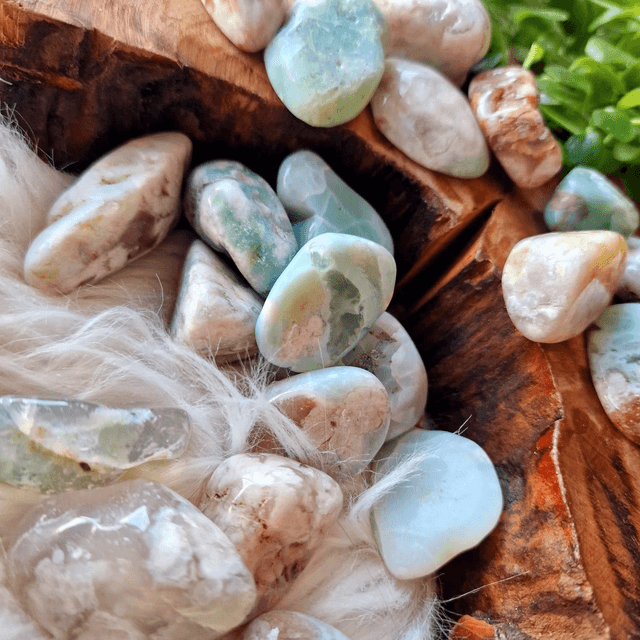 Green Flower Agate Nugget