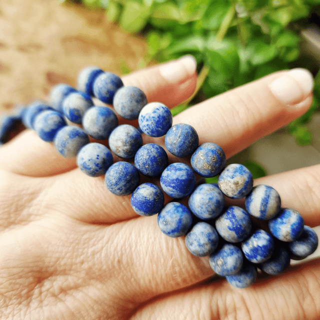Matt Lapis Lazuli 8mm beaded bracelet 