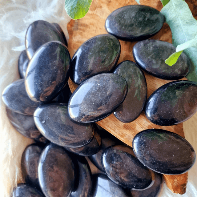 Silver Sheen Obsidian Palm 