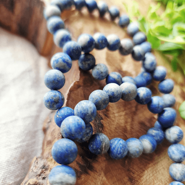 Matt Lapis Lazuli 8mm beaded bracelet 