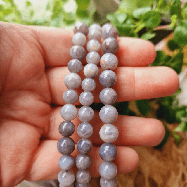 Purple Tanzanite Beaded Bracelet 