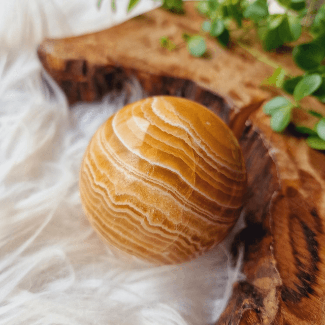 Orange Calcite Sphere 380g