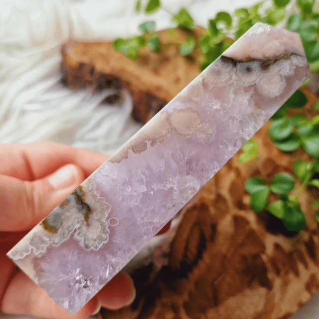 Pink Amethyst, Flower & Amethyst Point 364g