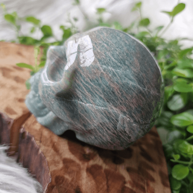 Amazonite skull 
