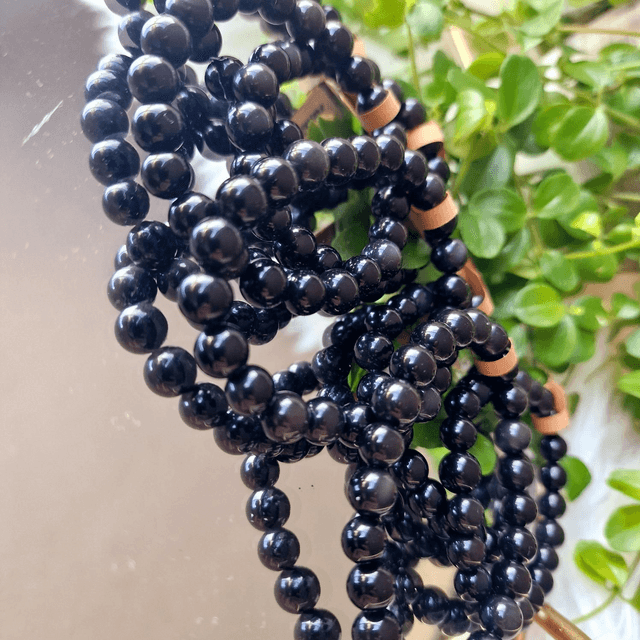 Rainbow obsidian 8mm beaded bracelet 