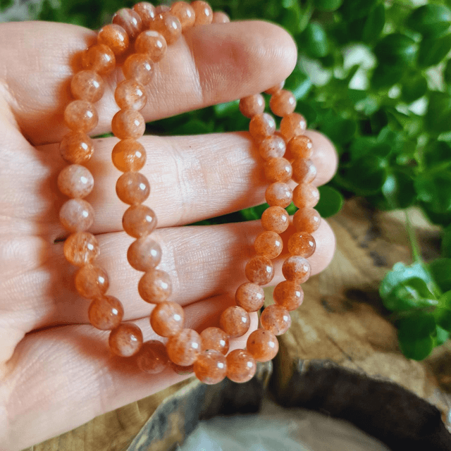 Sunstone 6mm Beaded Bracelet 