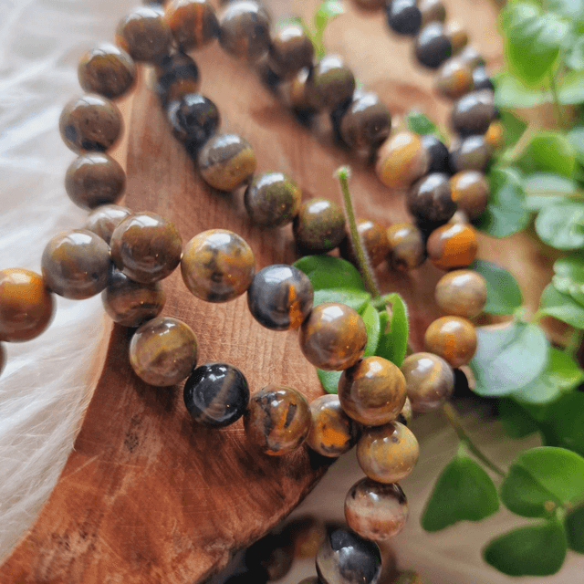 Bumblebee Jasper 8mm Beaded Bracelet 